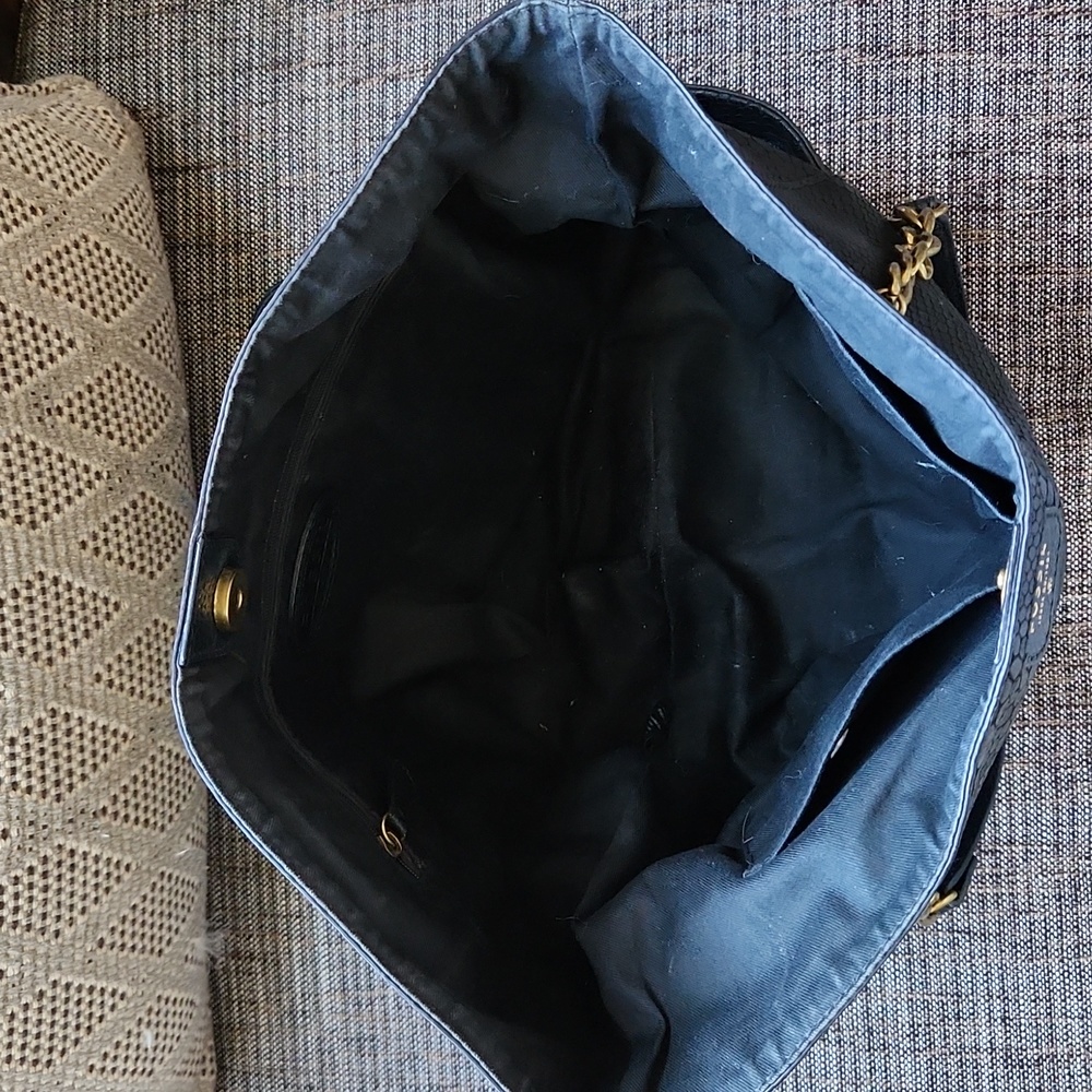 Fossil Black Embossed Issue No. 1954 Tote - image 6